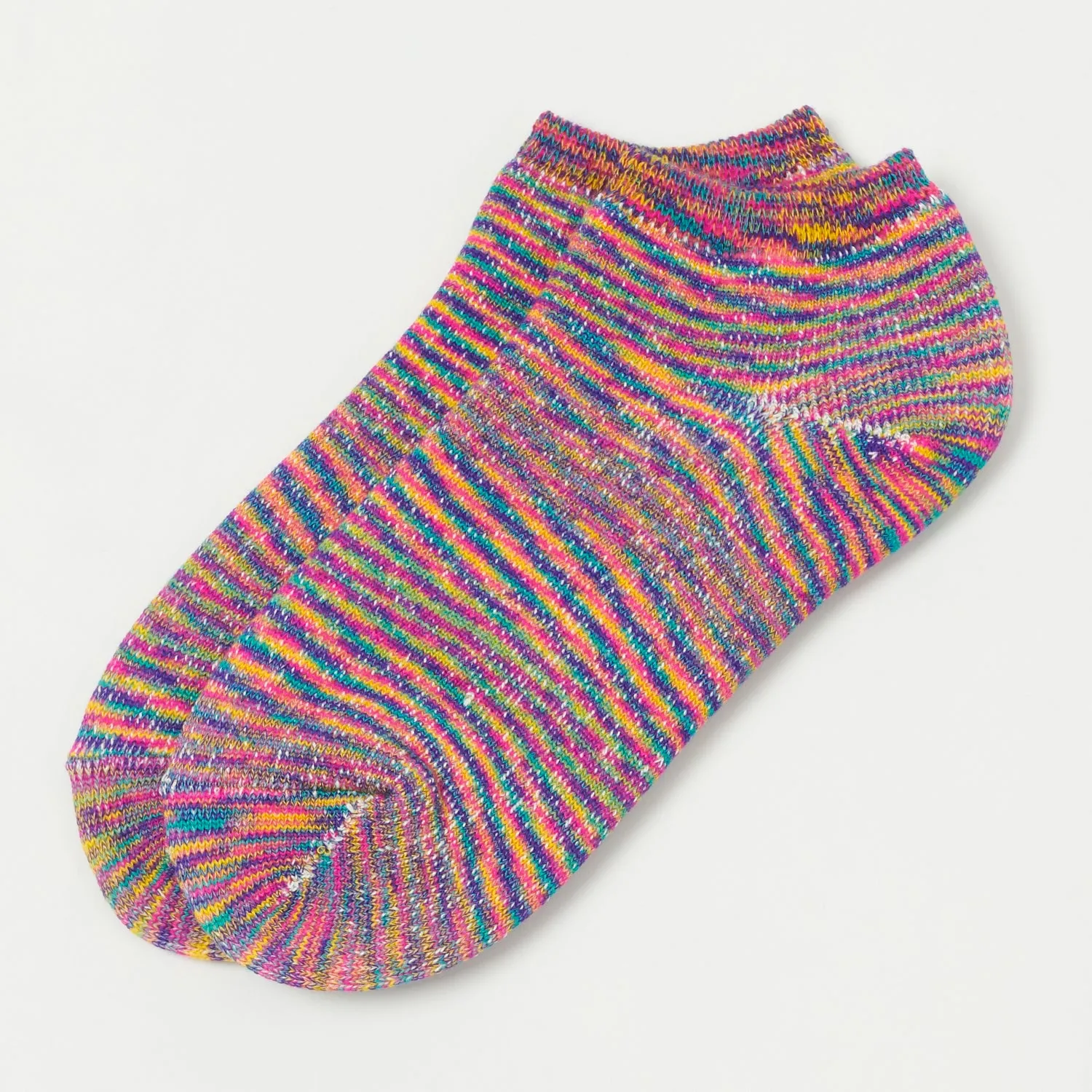 RoToTo Washi Pile Short Sock - Kasuri Rainbow sold by Son of a Stag