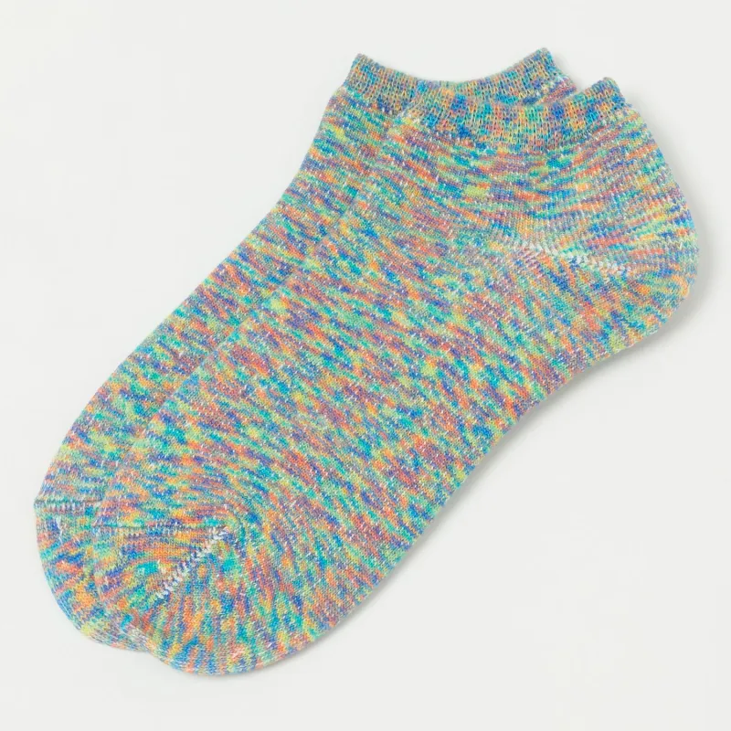 RoToTo Washi Pile Short Sock - Kasuri Bloom sold by Son of a Stag