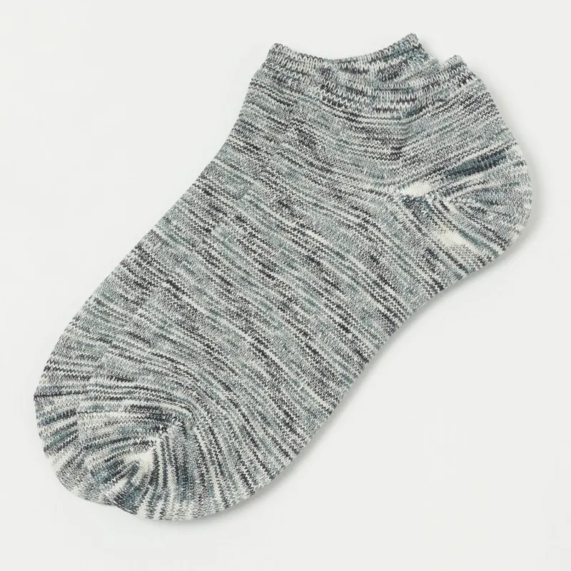 RoToTo Washi Pile Short Sock - Kasuri Rocks sold by Son of a Stag