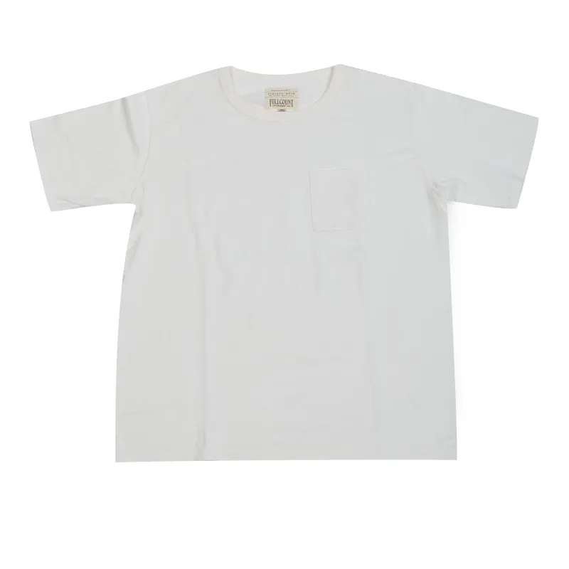 FULLCOUNT 5805P Pocket Tee - White sold by Son of a Stag
