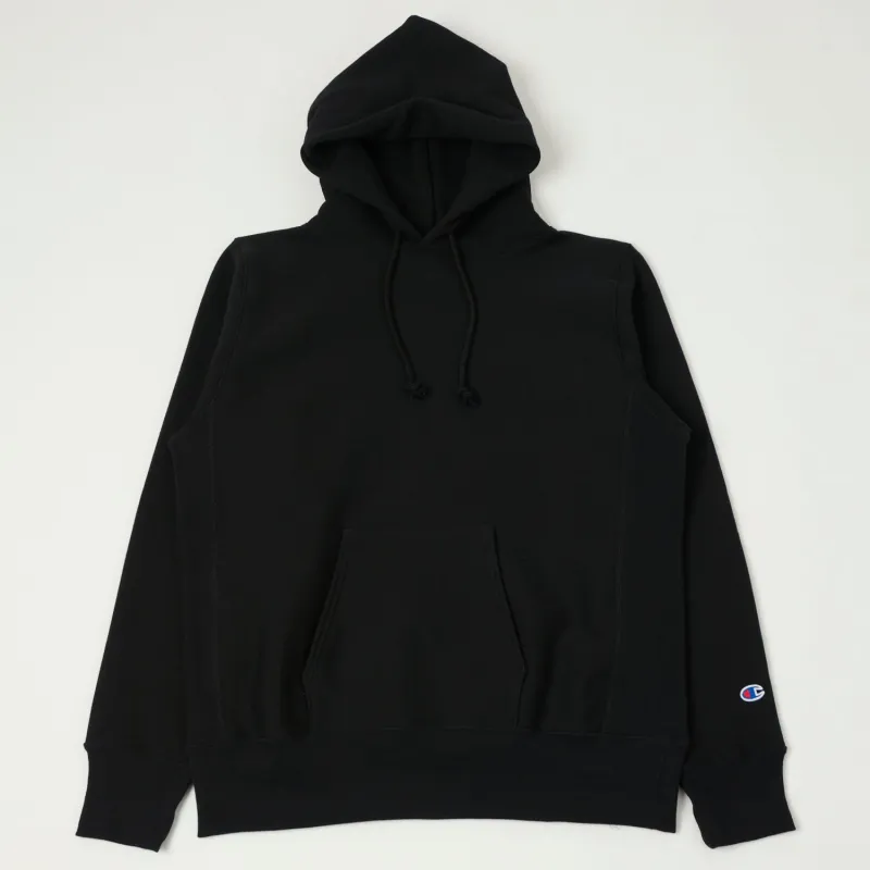 Champion Made in USA Reverse Weave Hoodie - Black sold by Son of a Stag