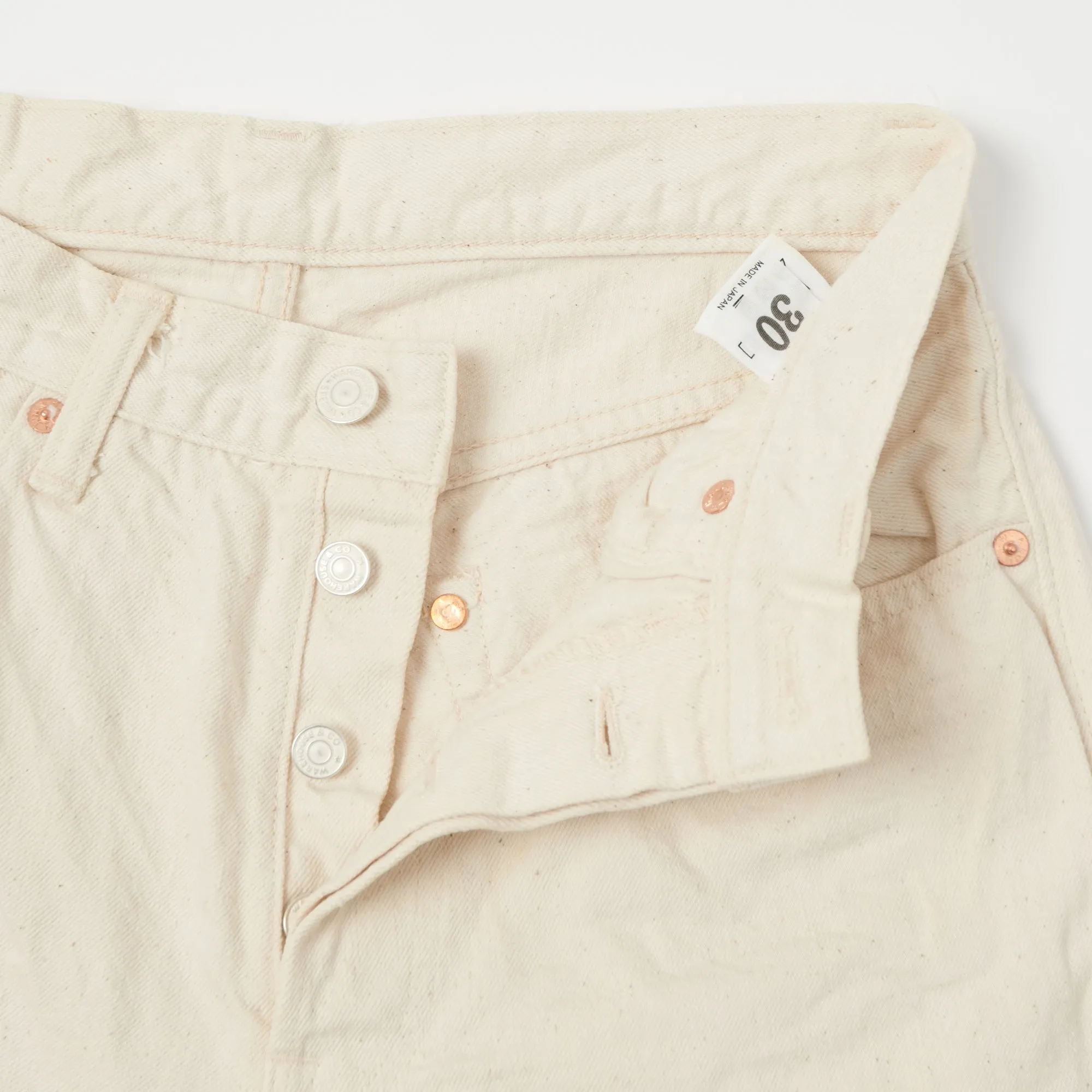 Warehouse & Co 800XX 13.5oz Regular Straight Jean - Ecru sold by Son of a Stag product image thumbnail 3
