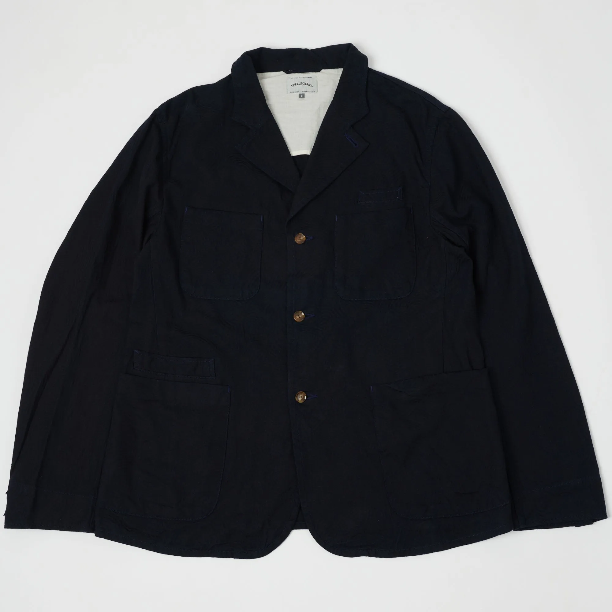 Spellbound Spiral Fabric Blazer - Indigo sold by Son of a Stag