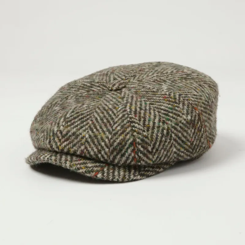 Stetson Hatteras Herringbone Flat Cap - Brown sold by Son of a Stag
