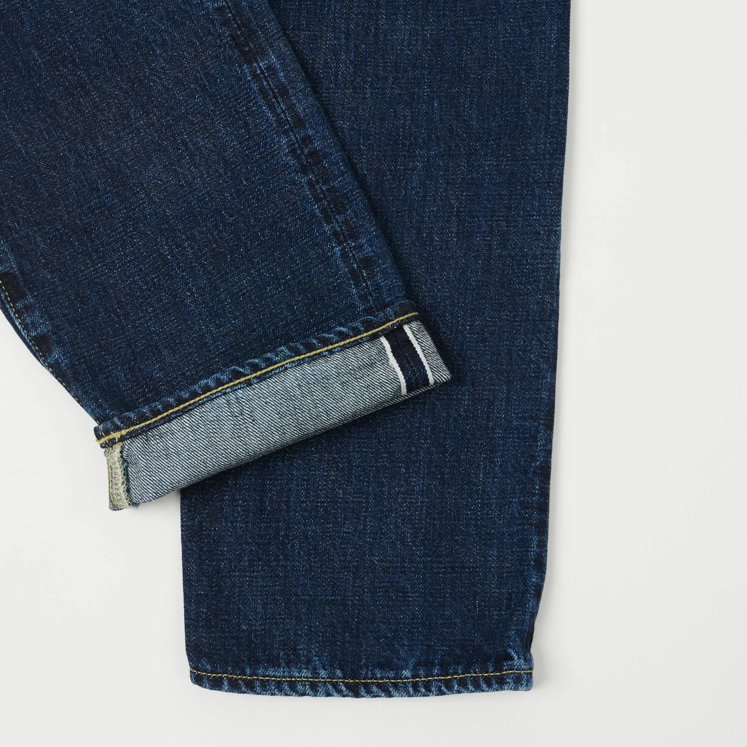 ONI Denim 240 Low Tension 15oz Regular Tapered Jean - 6 Month Used Dark Wash sold by Son of a Stag product image thumbnail 3
