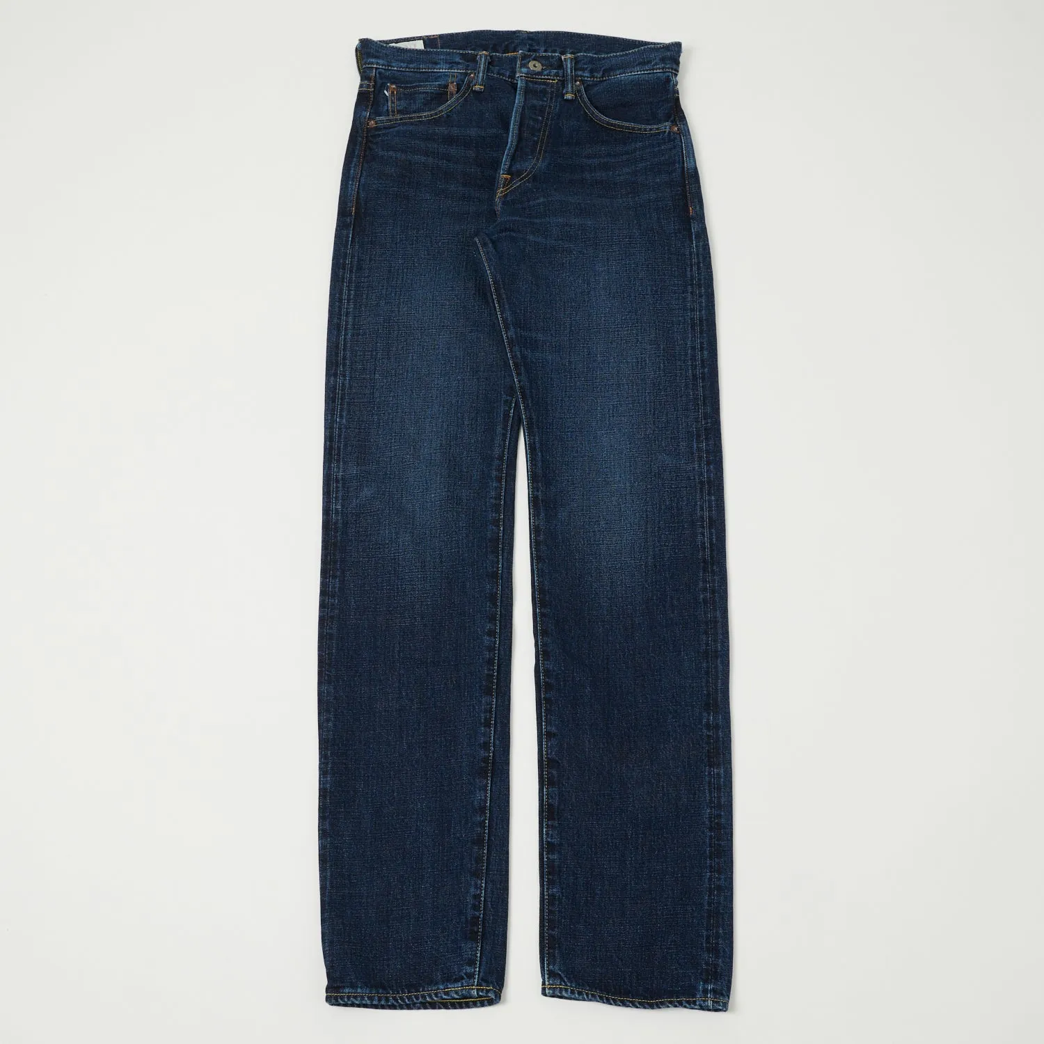 ONI Denim 240 Low Tension 15oz Regular Tapered Jean - 6 Month Used Dark Wash sold by Son of a Stag