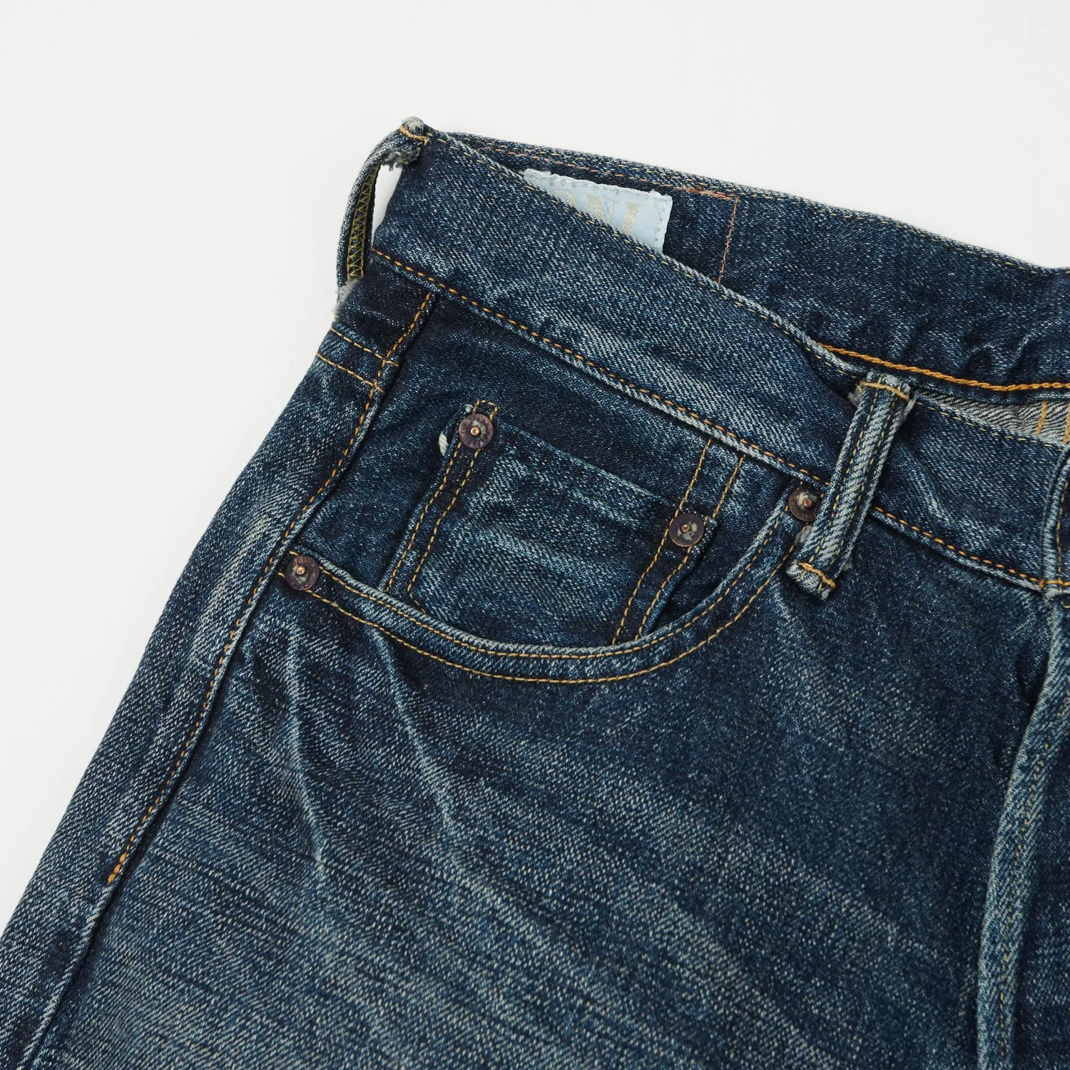 ONI Denim 540 Low Tension 15oz Slim Tapered Jean - 18 Month Used Light Wash sold by Son of a Stag product image thumbnail 5