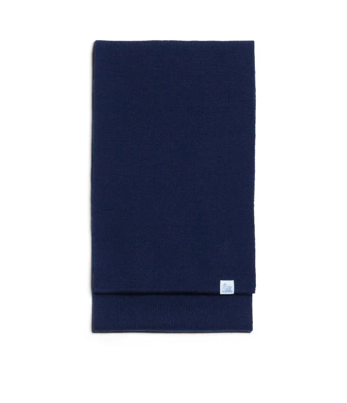 Merz b. Schwanen 'Good Basics' Long Merino Scarf - Dark Navy sold by Son of a Stag