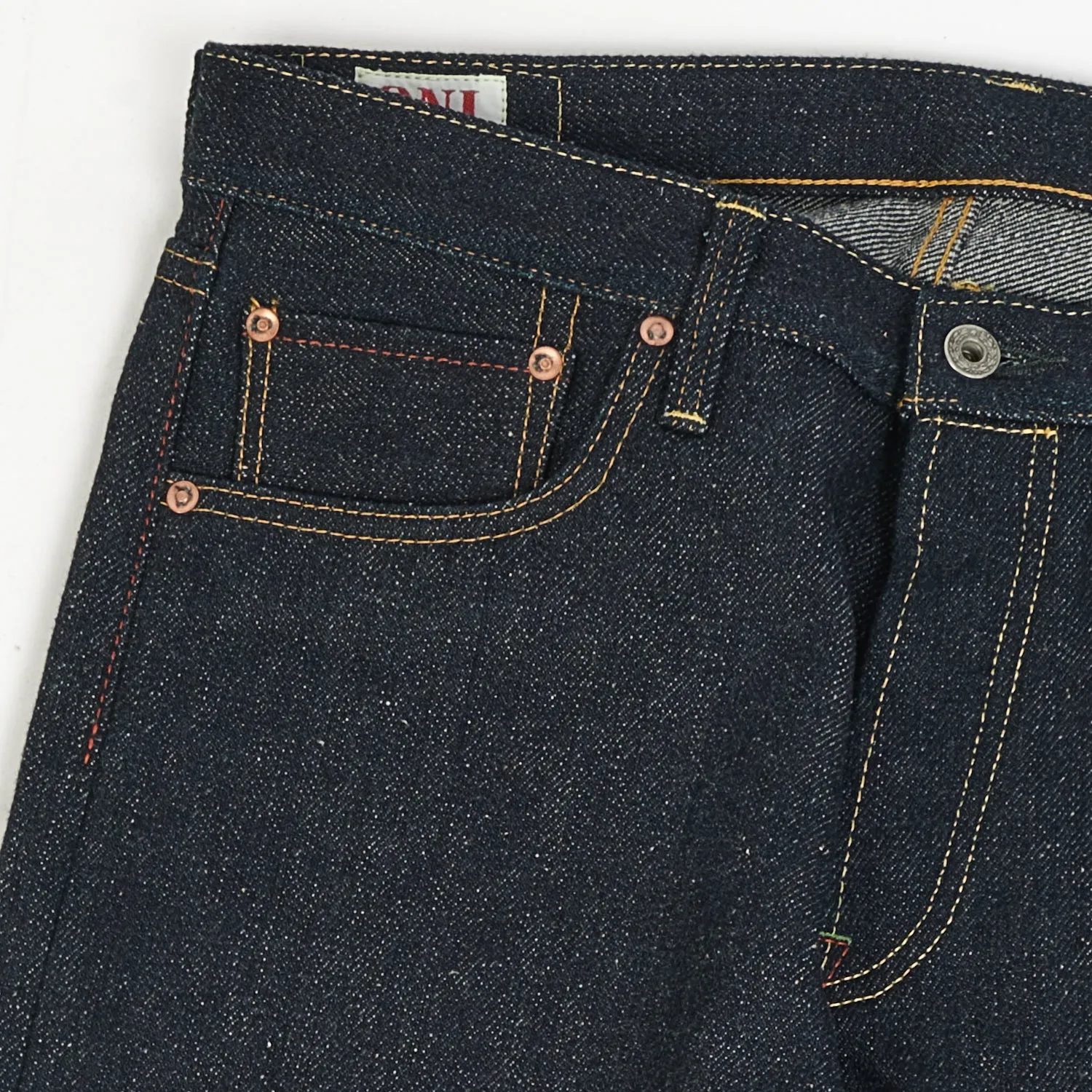 ONI Denim 575DGC Deep Green Cast 20oz Slim Straight Jean - Raw sold by Son of a Stag product image thumbnail 4