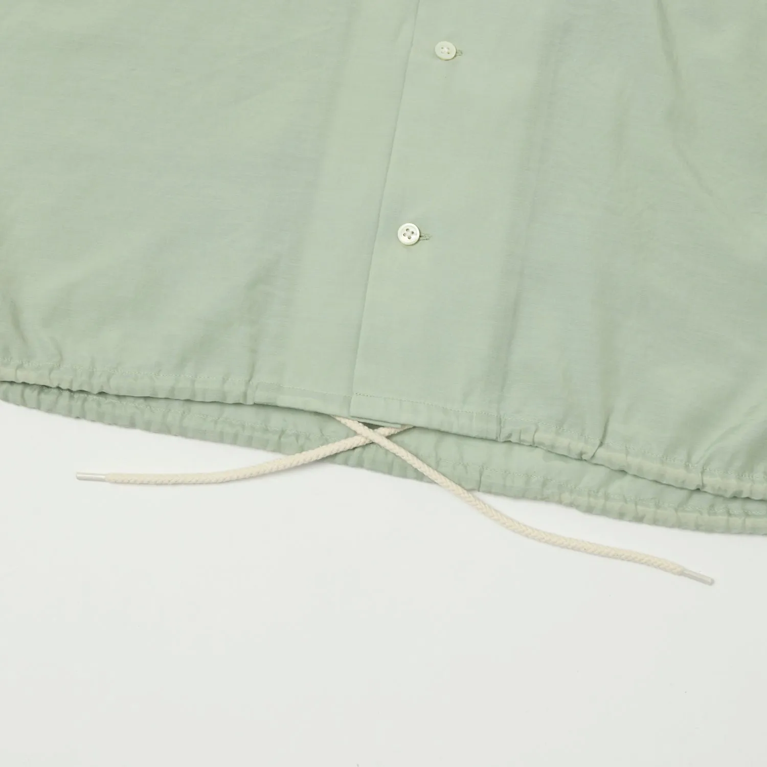 Nanamica Open Collar Rayon Shirt - Coral Green sold by Son of a Stag product image thumbnail 3