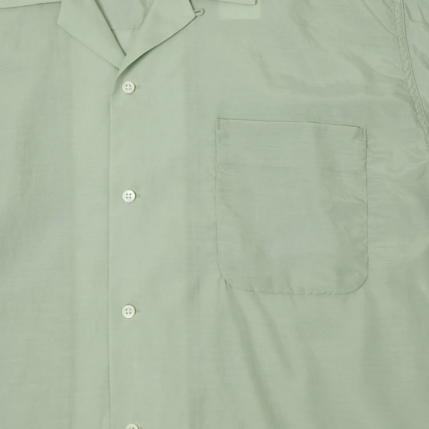Nanamica Open Collar Rayon Shirt - Coral Green sold by Son of a Stag product image thumbnail 4