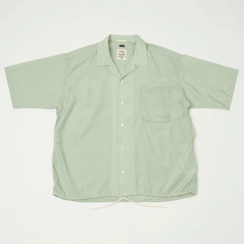 Nanamica Open Collar Rayon Shirt - Coral Green sold by Son of a Stag