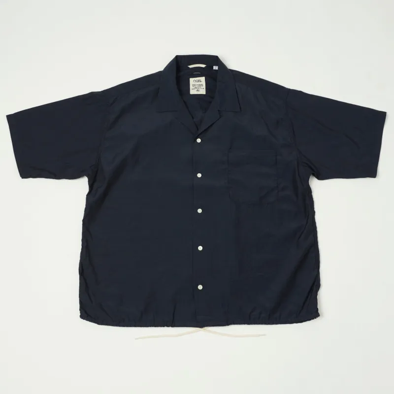 Nanamica Open Collar Rayon Shirt - Navy made by Nanamica