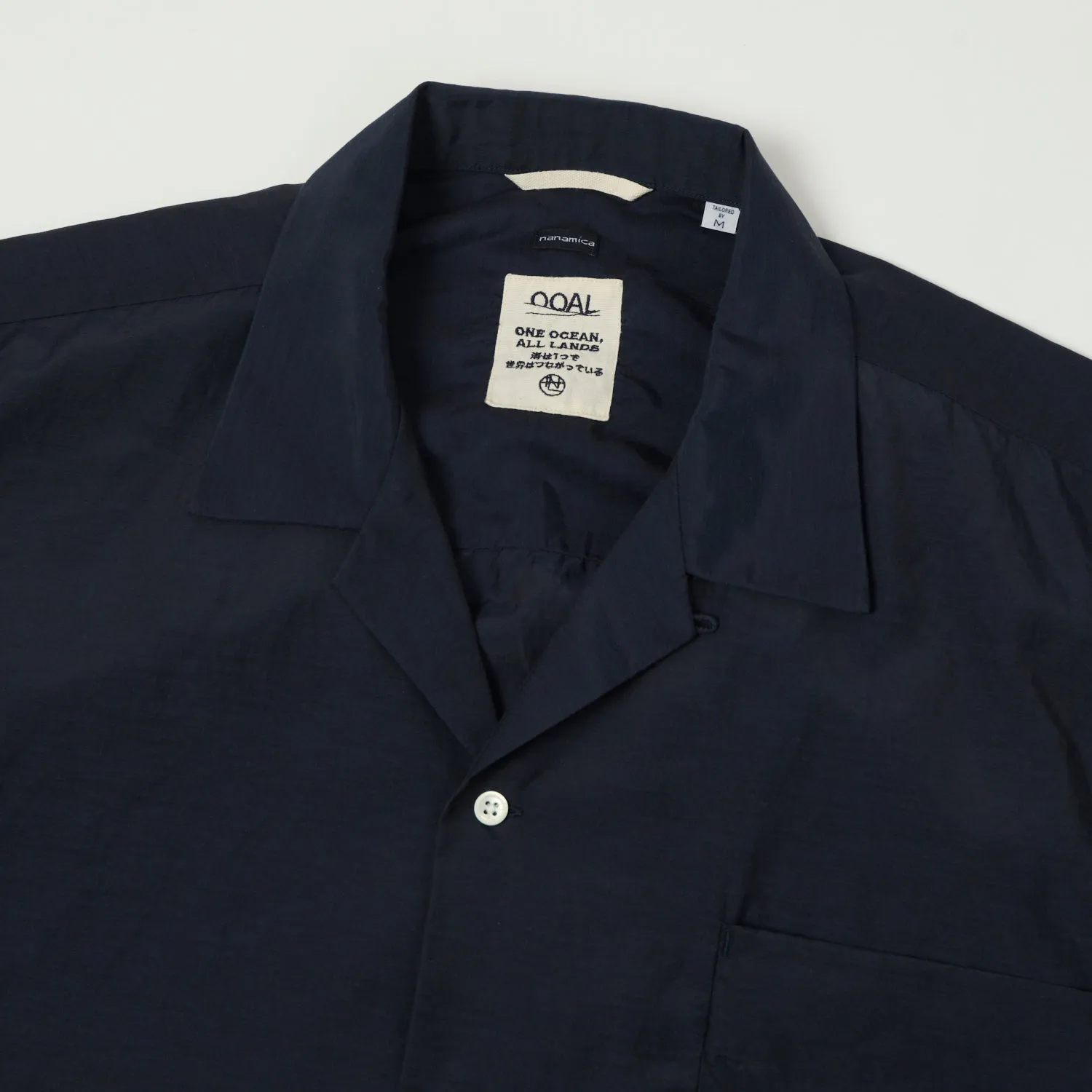 Nanamica Open Collar Rayon Shirt - Navy sold by Son of a Stag product image thumbnail 2