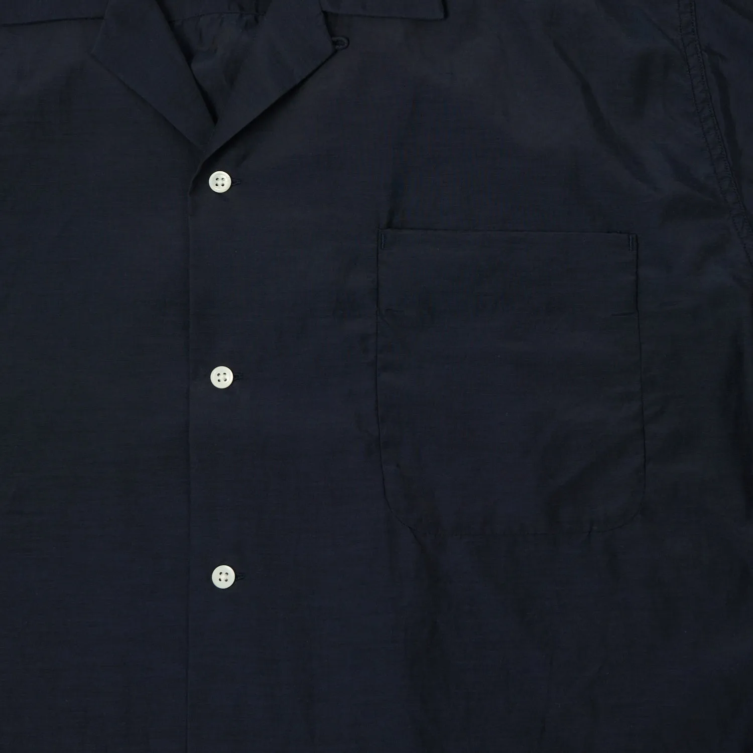 Nanamica Open Collar Rayon Shirt - Navy sold by Son of a Stag product image thumbnail 4