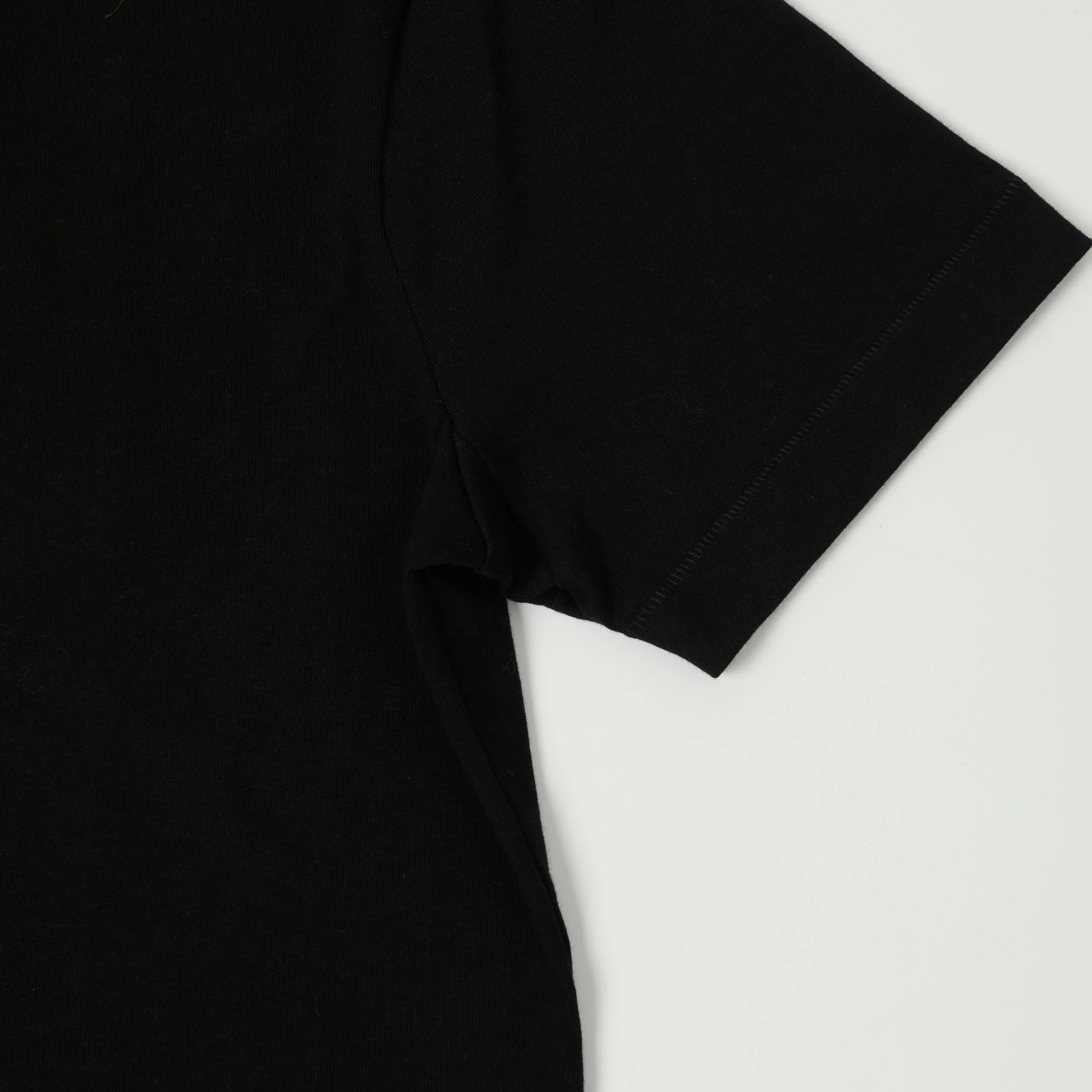 Merz b. Schwanen 2M15C Classic Cropped Jersey T-Shirt - Deep Black sold by Son of a Stag product image thumbnail 3
