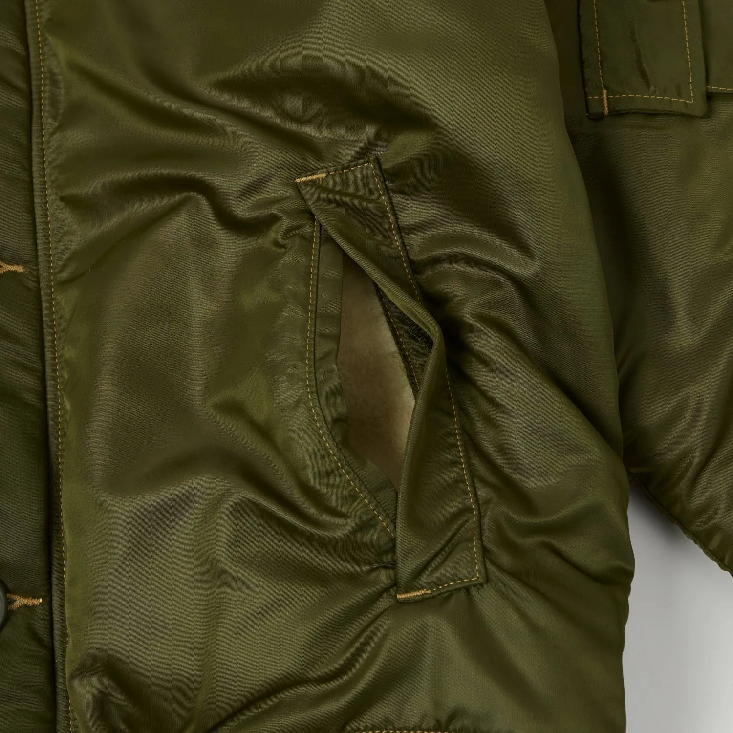 Freewheelers & Co ‘USAF Air Crew' Cold Weather Jacket - Khaki Olive sold by Son of a Stag product image thumbnail 5
