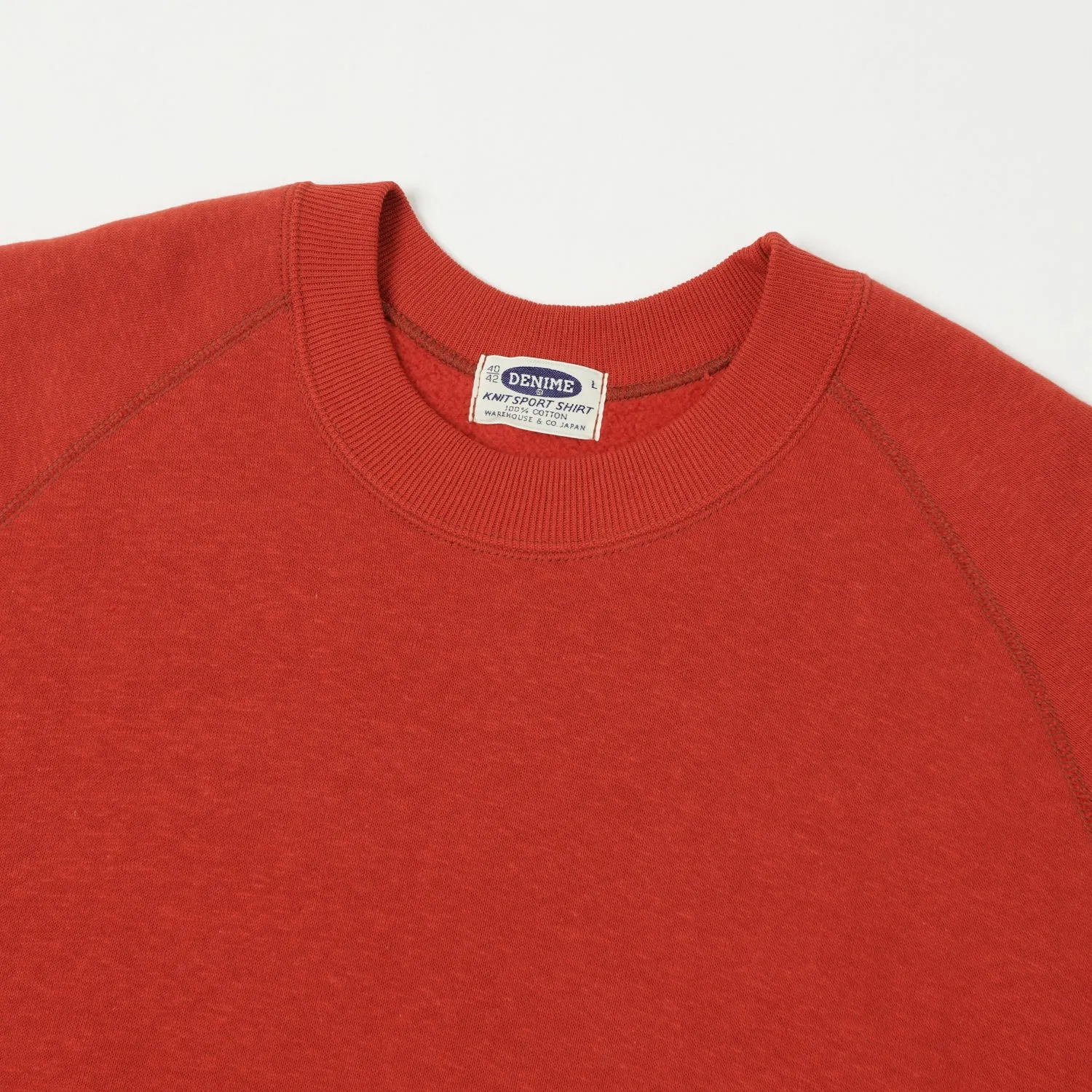 Denime Lot. 261 4-Needle Raglan Sweatshirt - Red sold by Son of a Stag product image thumbnail 2