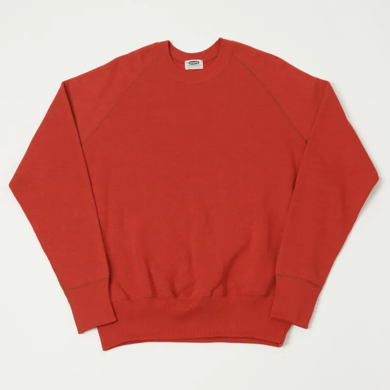 Denime Lot. 261 4-Needle Raglan Sweatshirt - Red sold by Son of a Stag
