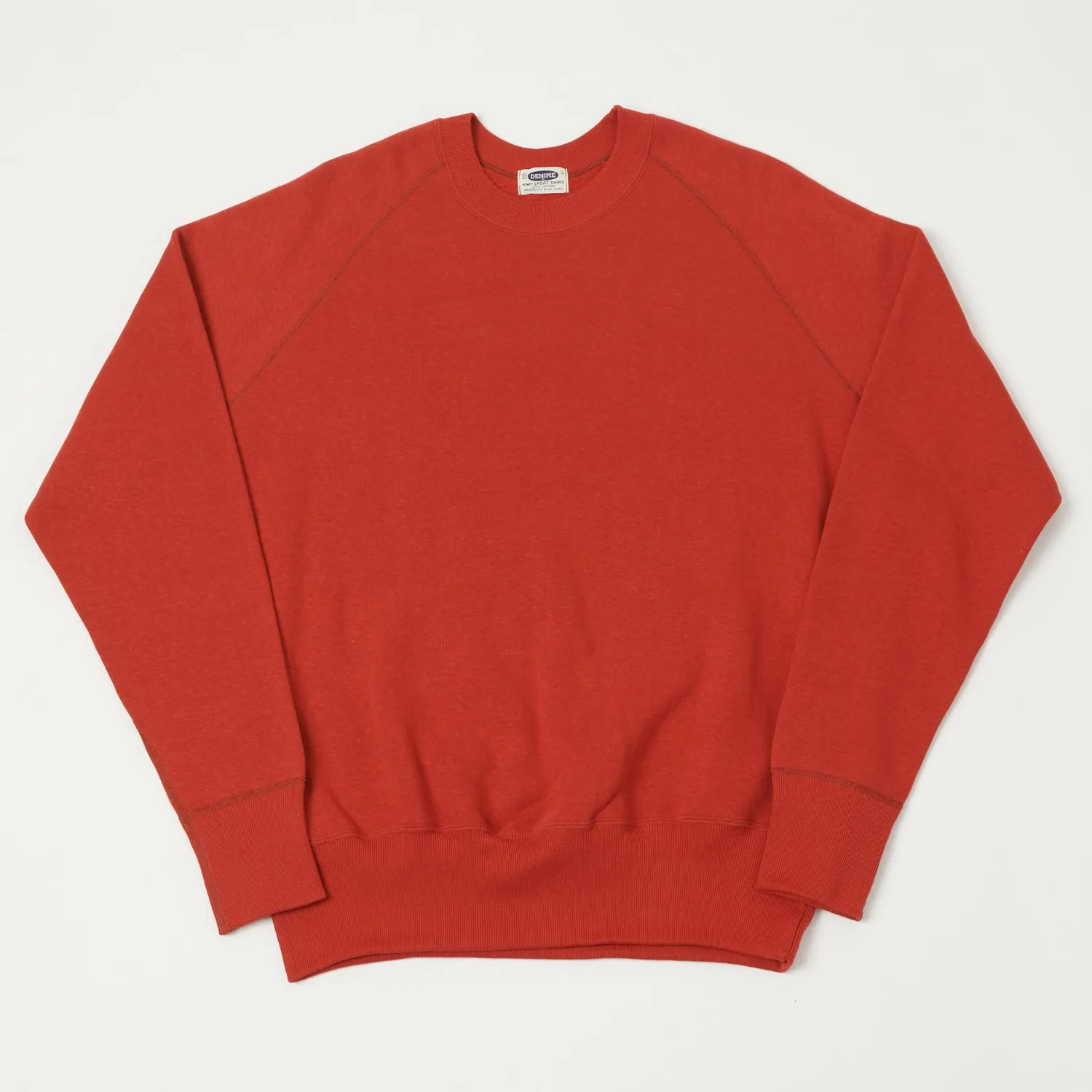 Denime Lot. 261 4-Needle Raglan Sweatshirt - Red sold by Son of a Stag