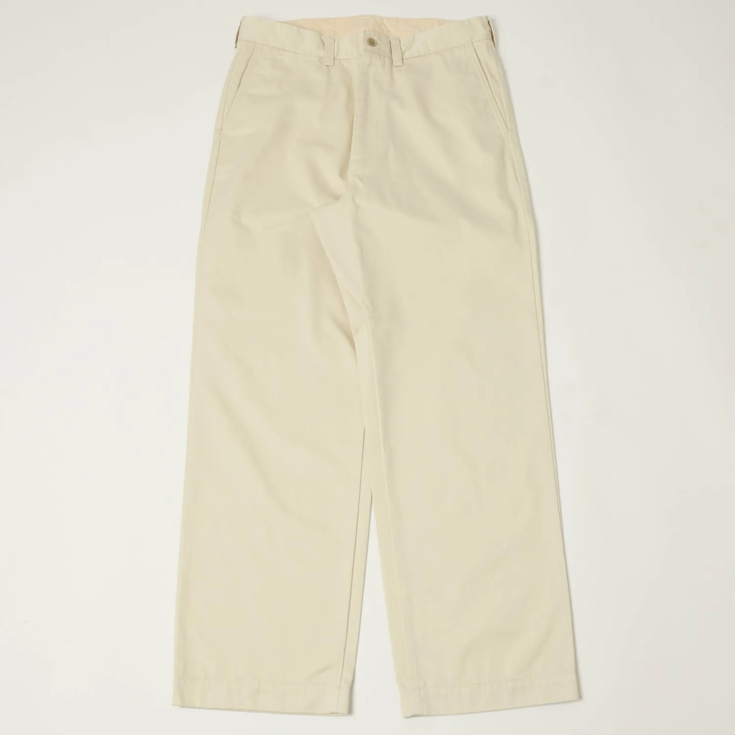 Nanamica Wide Straight Chino Pants - Dry Sand sold by Son of a Stag