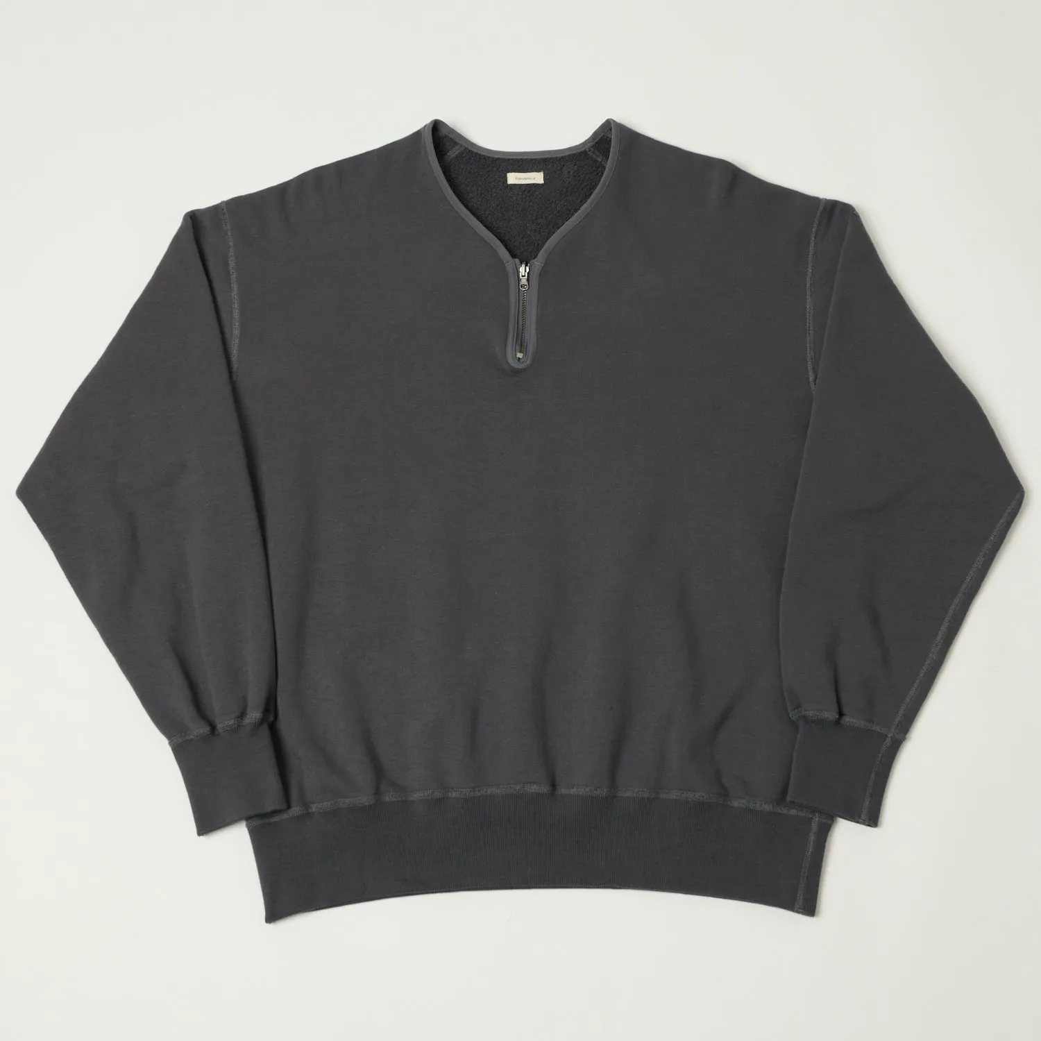 Nanamica Reversible Half Zip Sweatshirt - Charcoal Gray sold by Son of a Stag