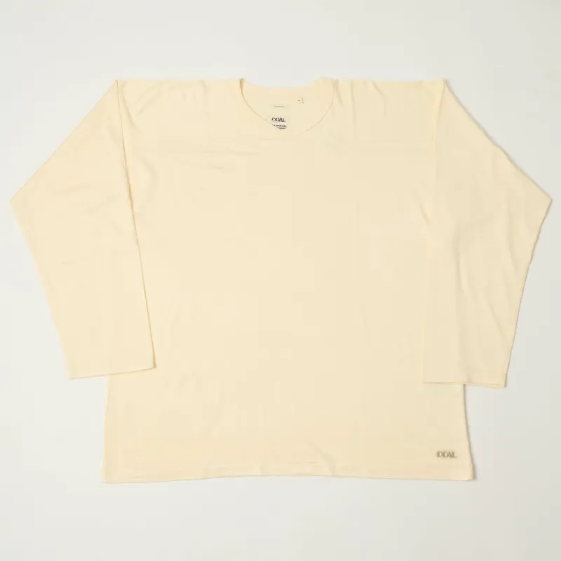 Nanamica Rayon Cotton Football T-Shirt - Ivory sold by Son of a Stag