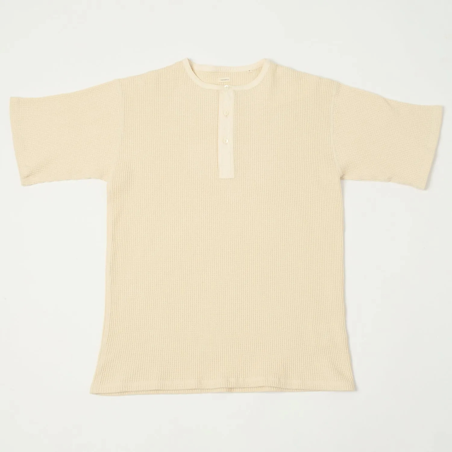 Nanamica Henley Neck Thermal T-Shirt - Natural sold by Son of a Stag