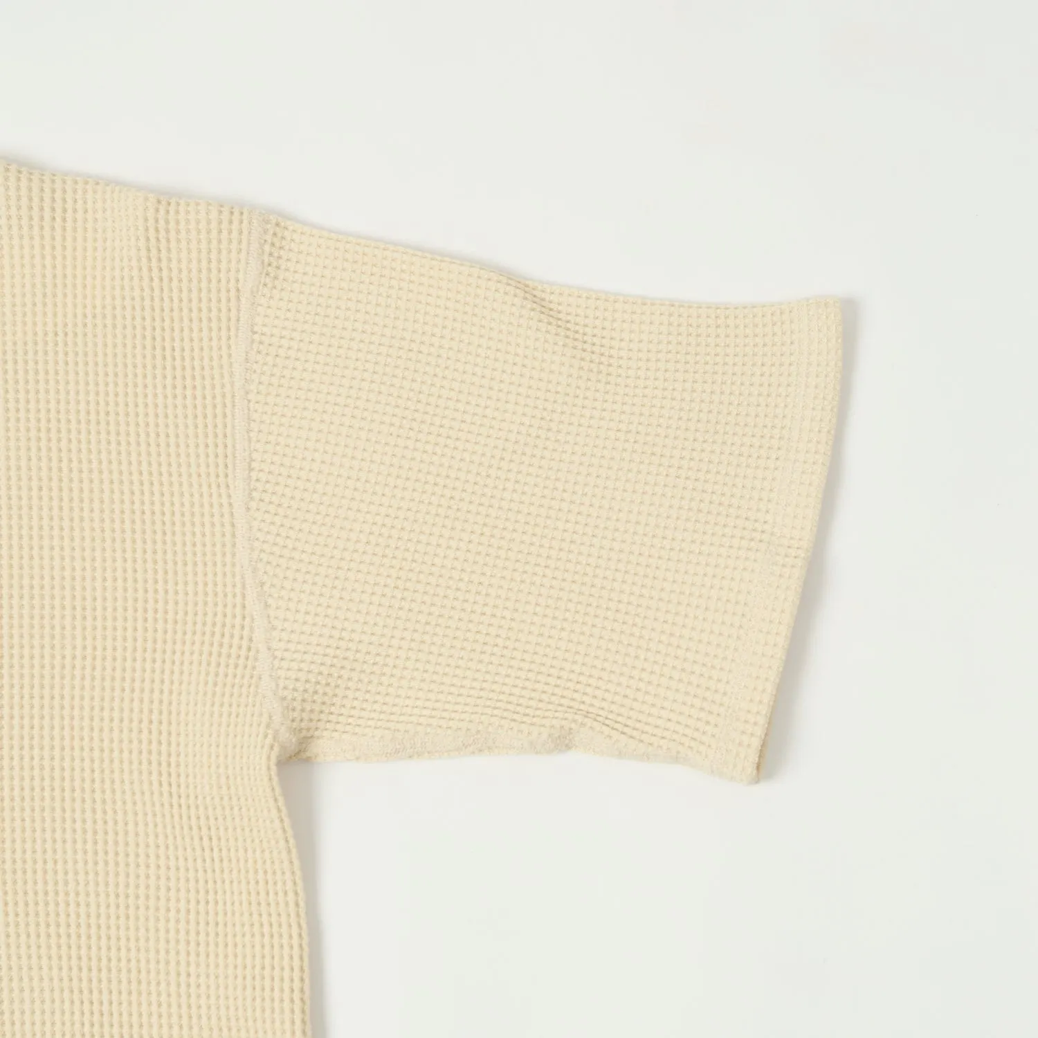 Nanamica Henley Neck Thermal T-Shirt - Natural sold by Son of a Stag product image thumbnail 3