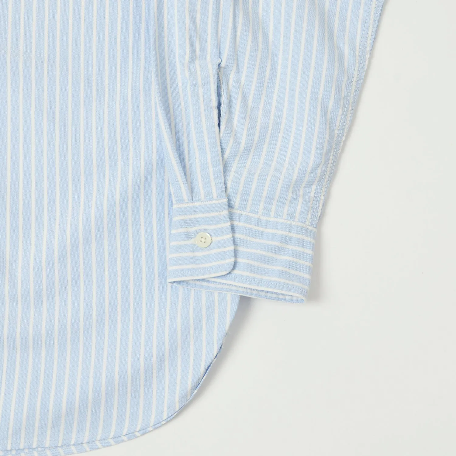 Nanamica Button Down Stripe Wind Shirt - Navy sold by Son of a Stag product image thumbnail 3