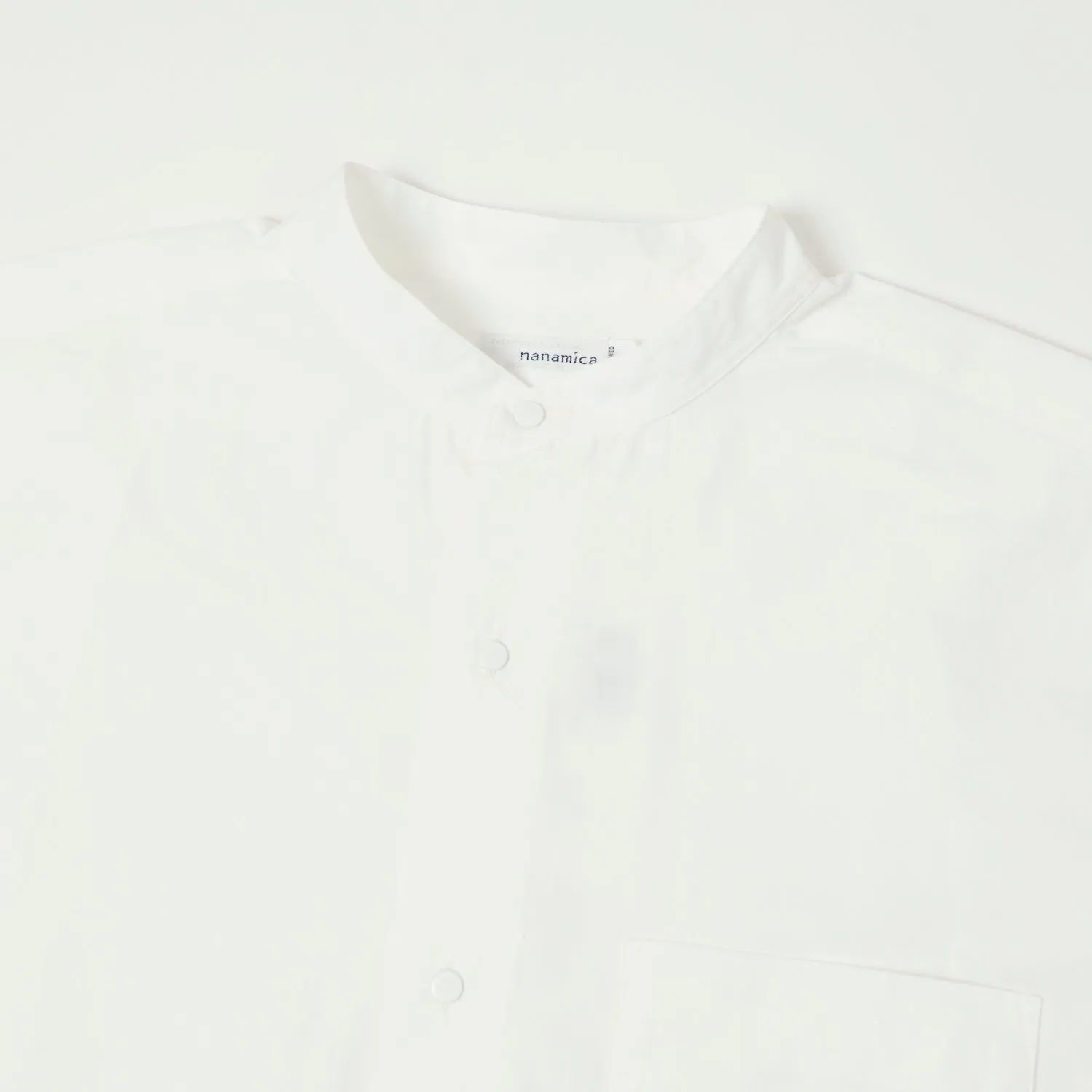 Nanamica Band Collar Wind Shirt - Off White sold by Son of a Stag product image thumbnail 2