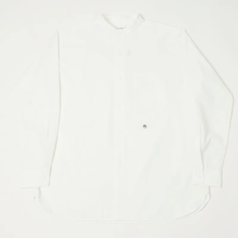 Nanamica Band Collar Wind Shirt - Off White sold by Son of a Stag