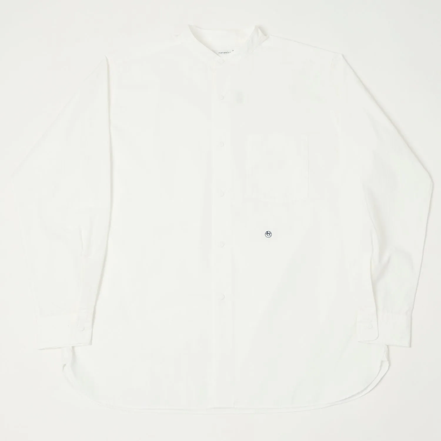 Nanamica Band Collar Wind Shirt - Off White sold by Son of a Stag
