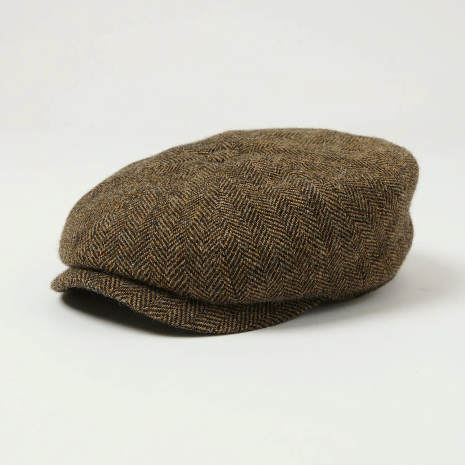 Stetson Hatteras Woolrich Herringbone Flat Cap - Brown sold by Son of a Stag
