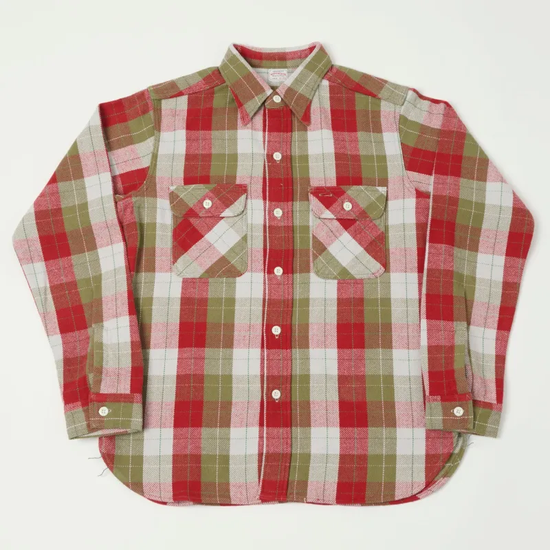 Warehouse & Co 3104 Plaid Flannel Shirt - Red/Khaki sold by Son of a Stag
