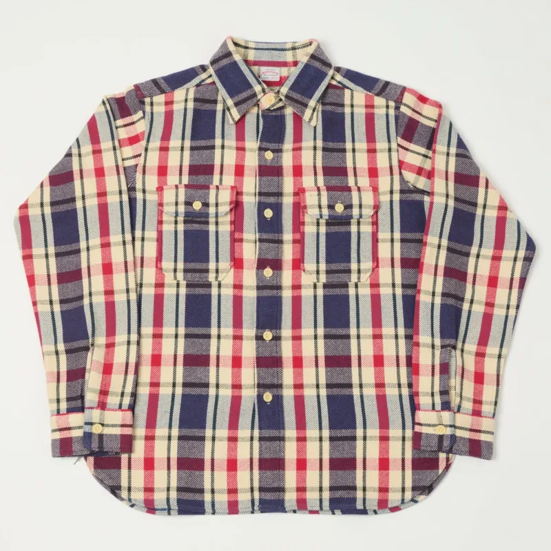 Warehouse & Co 3104 Plaid Flannel Shirt - Blue/Red sold by Son of a Stag