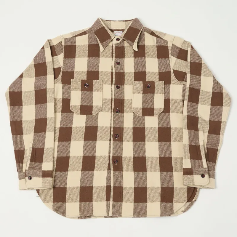 Warehouse & Co 3104 Buffalo Check Flannel Shirt - Brown sold by Son of a Stag