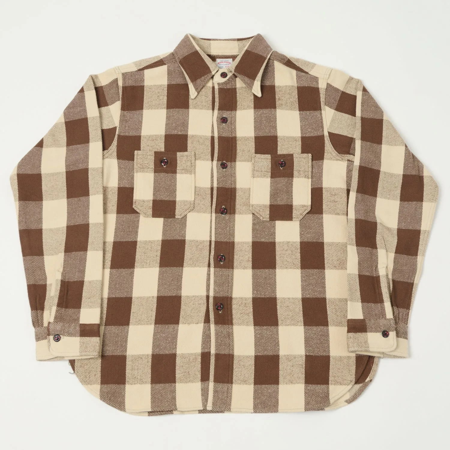 Warehouse & Co 3104 Buffalo Check Flannel Shirt - Brown sold by Son of a Stag