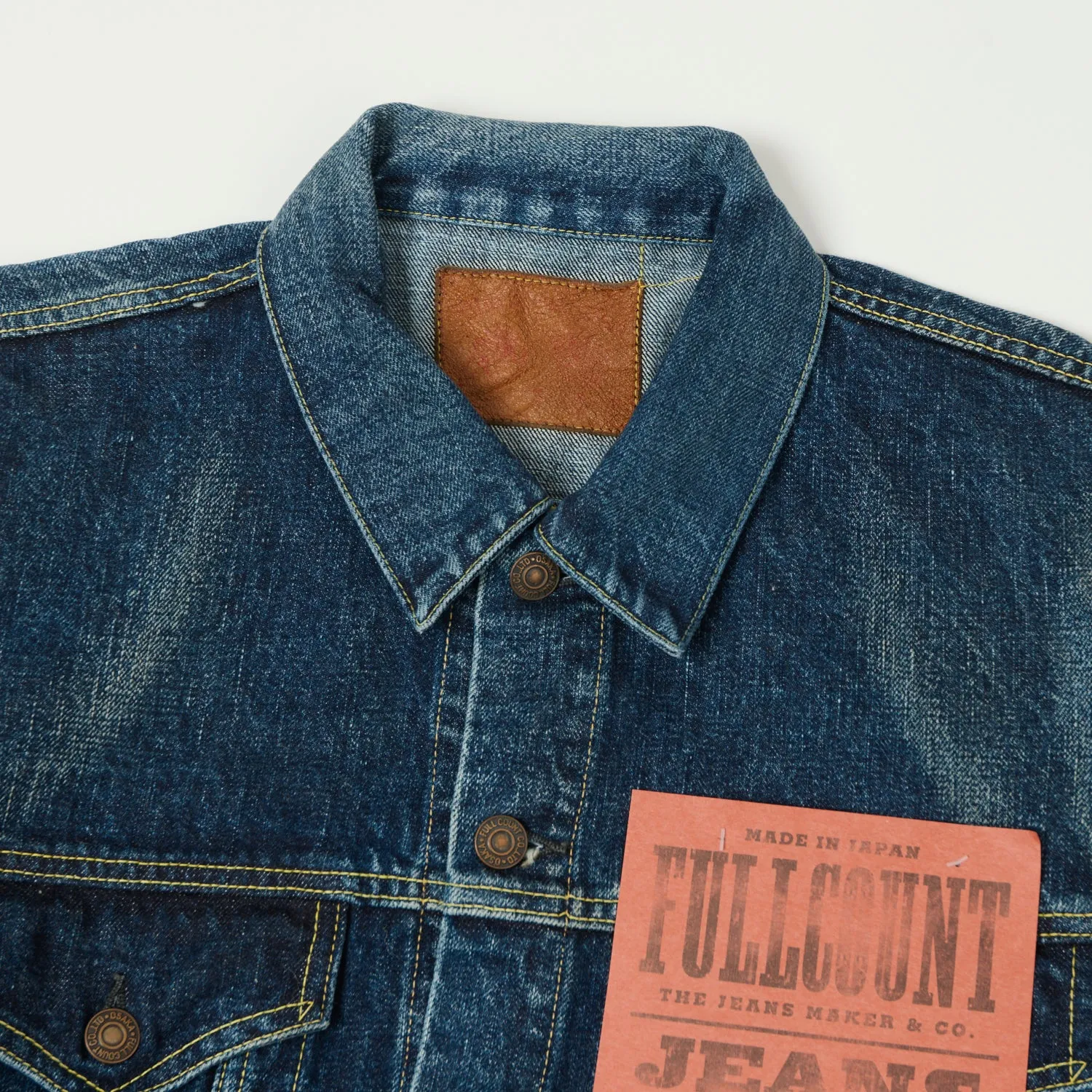 FULLCOUNT 2101XX 15.5oz Type III Denim Jacket - 'Fear of the Dark' Wash sold by Son of a Stag product image thumbnail 2