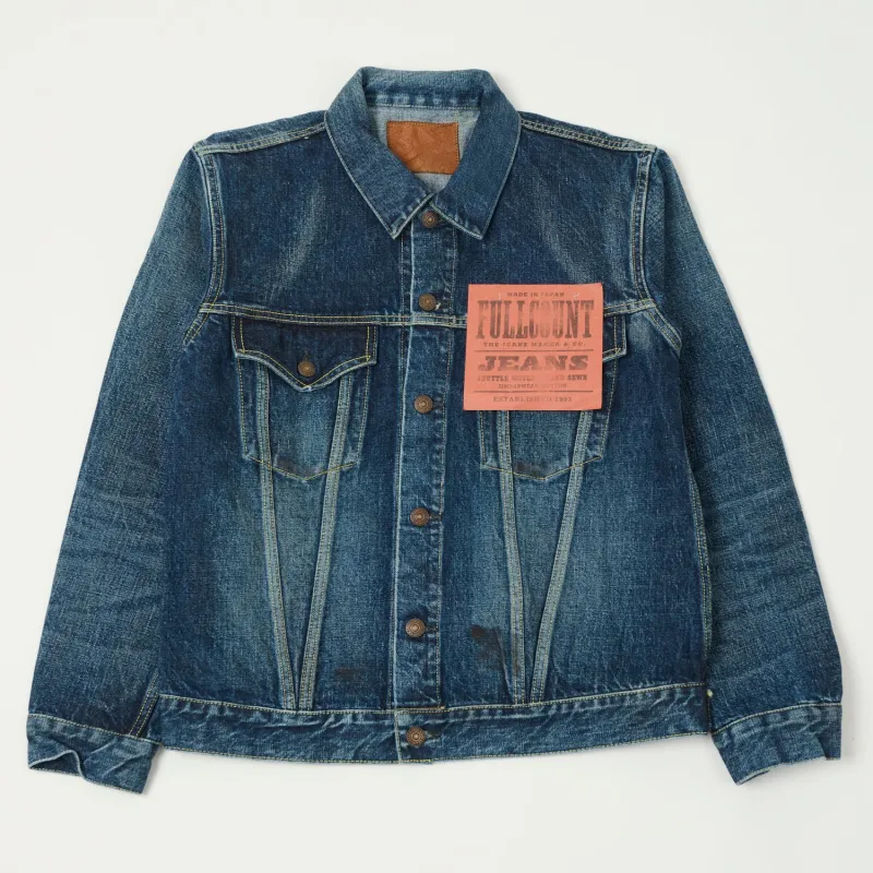 Full Count 2101XX 15.5oz Type III Denim Jacket - 'Fear of the Dark' Wash sold by Son of a Stag
