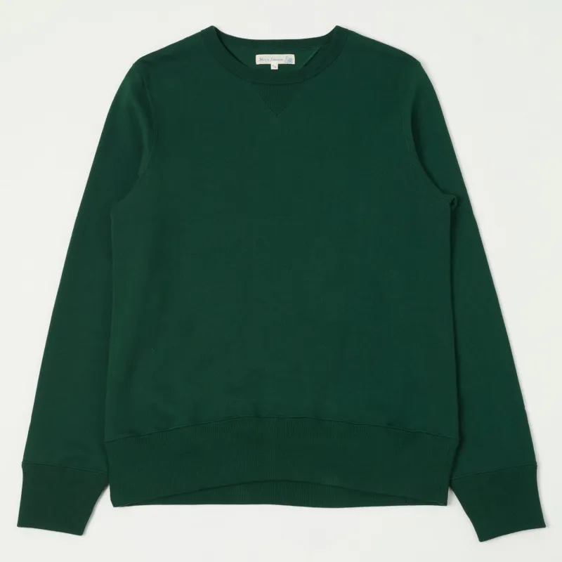 Merz b. Schwanen 346 Crew Neck Sweatshirt - Classic Green sold by Son of a Stag