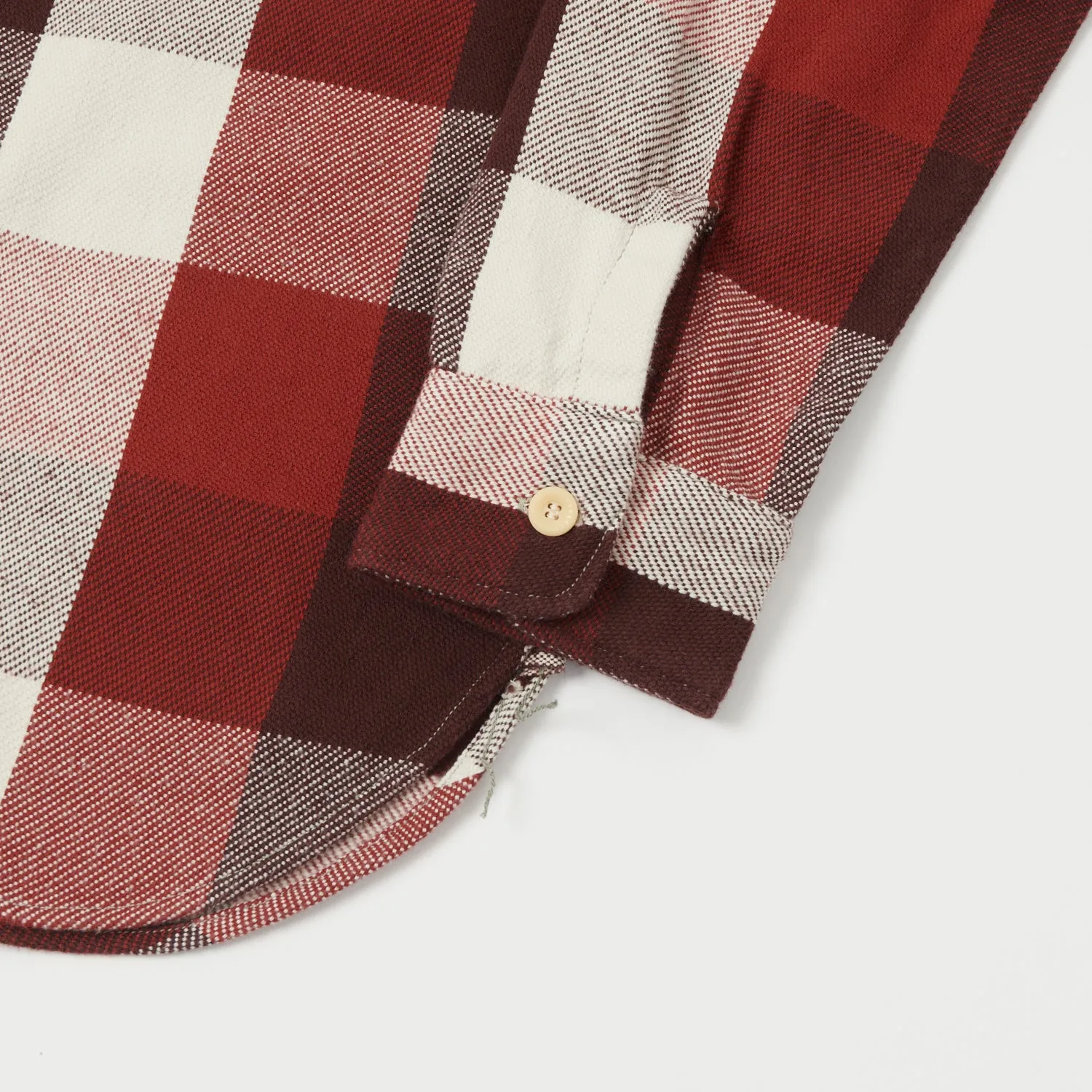 Warehouse & Co 3104 Buffalo Check Flannel Shirt - Dark Red sold by Son of a Stag product image thumbnail 4