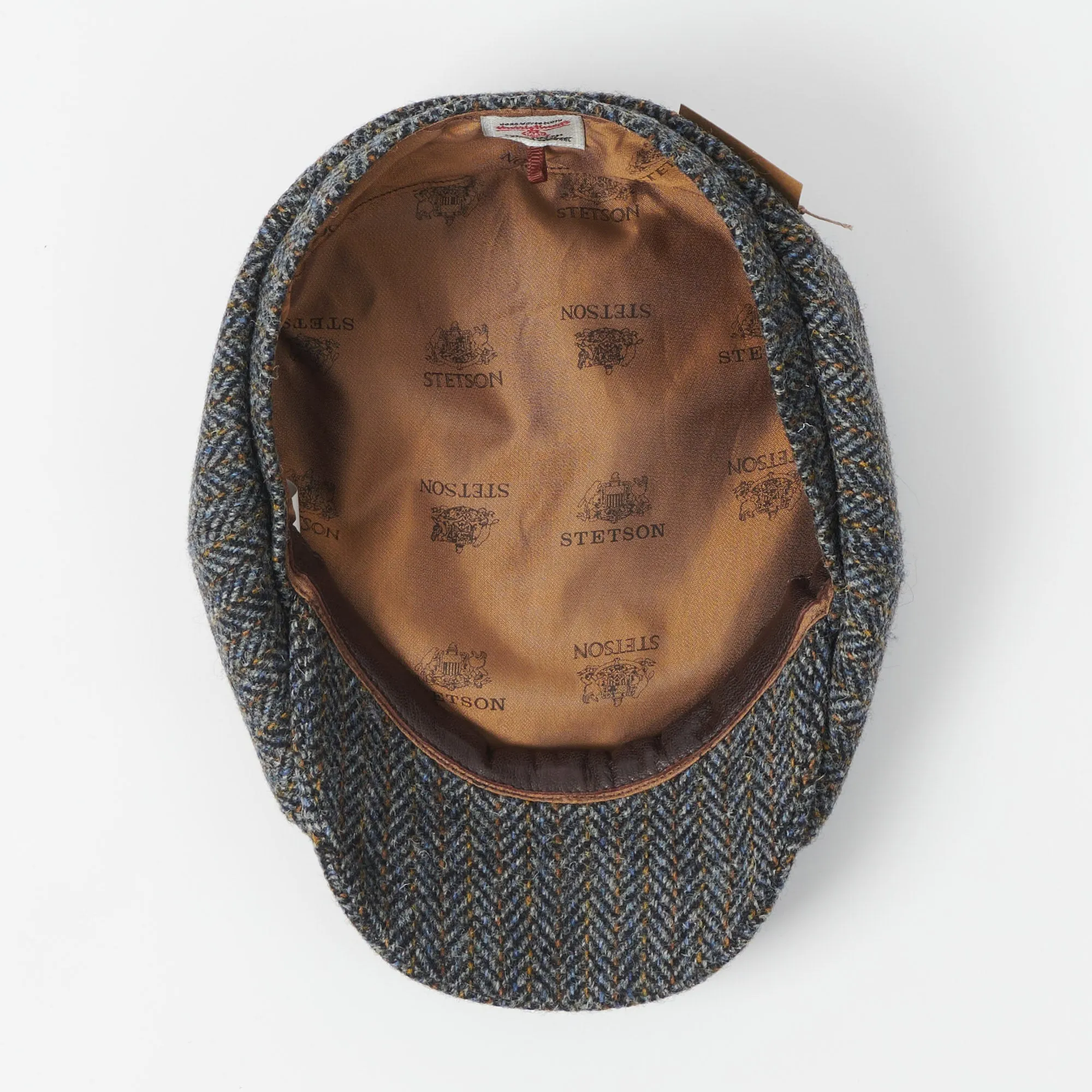Stetson Hatteras Harris Tweed Flat Cap - Blue/Grey sold by Son of a Stag product image thumbnail 5