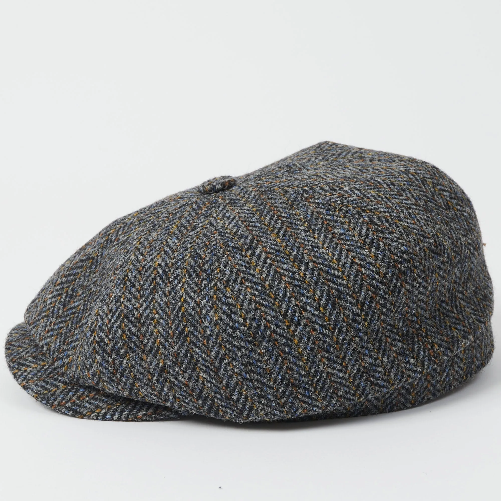 Stetson Hatteras Harris Tweed Flat Cap - Blue/Grey sold by Son of a Stag product image thumbnail 3