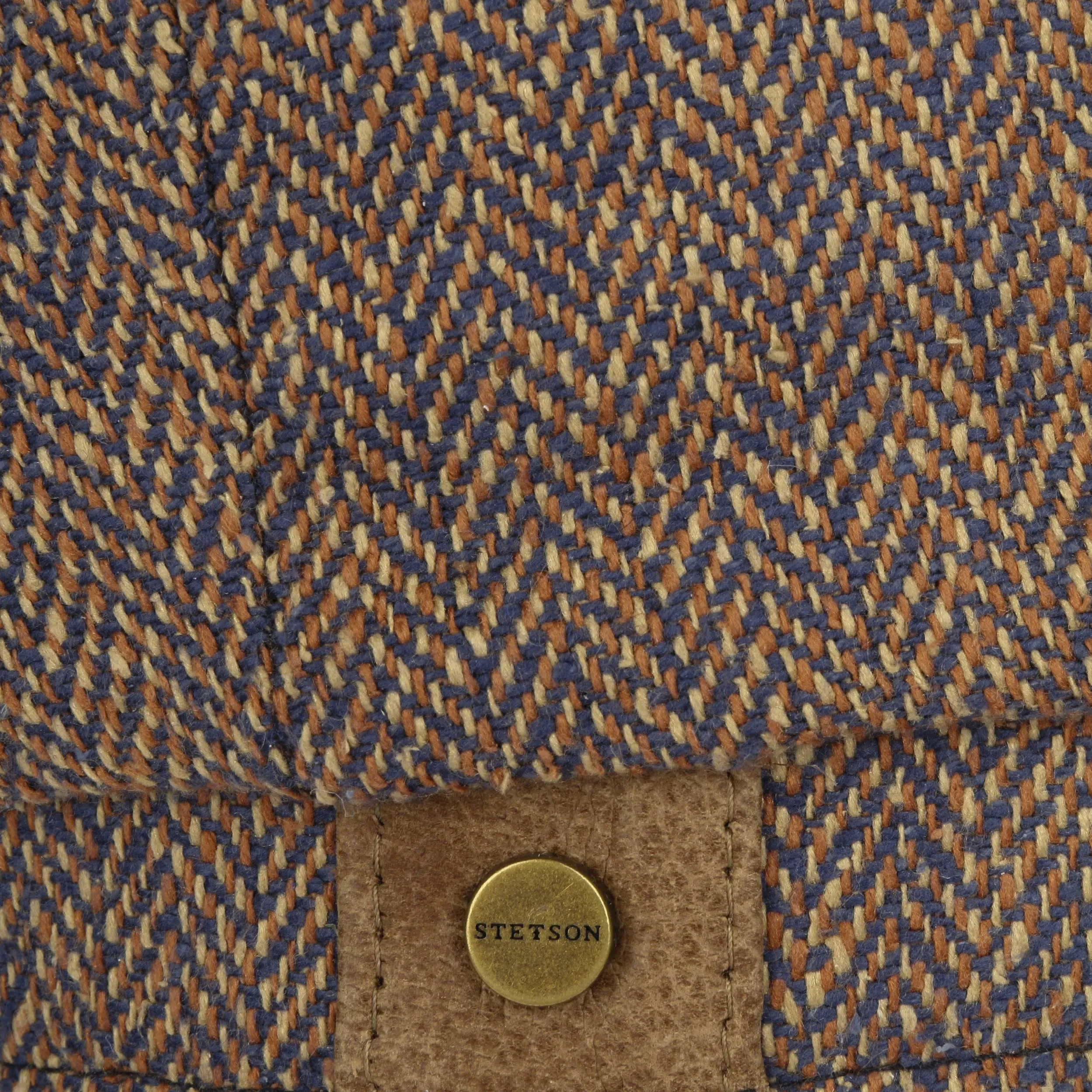 Stetson Hatteras Silk Herringbone Flat Cap - Brown Melange sold by Son of a Stag product image thumbnail 4