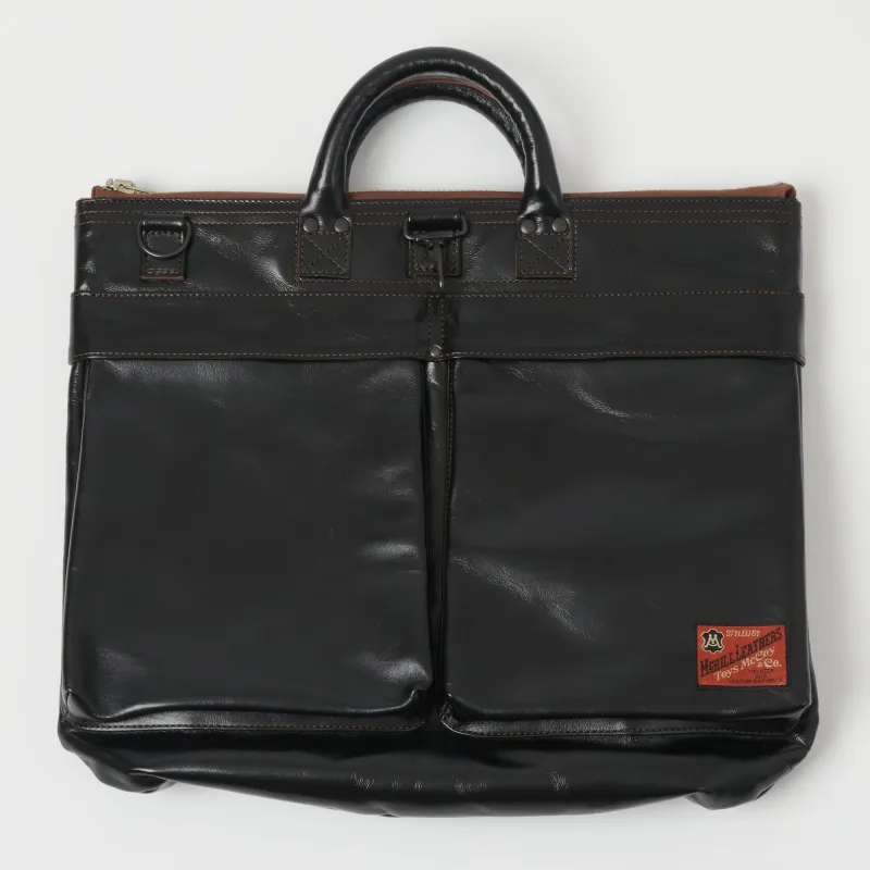 TOYS McCOY U.S. Air Force Leather Helmet Bag - Black sold by Son of a Stag