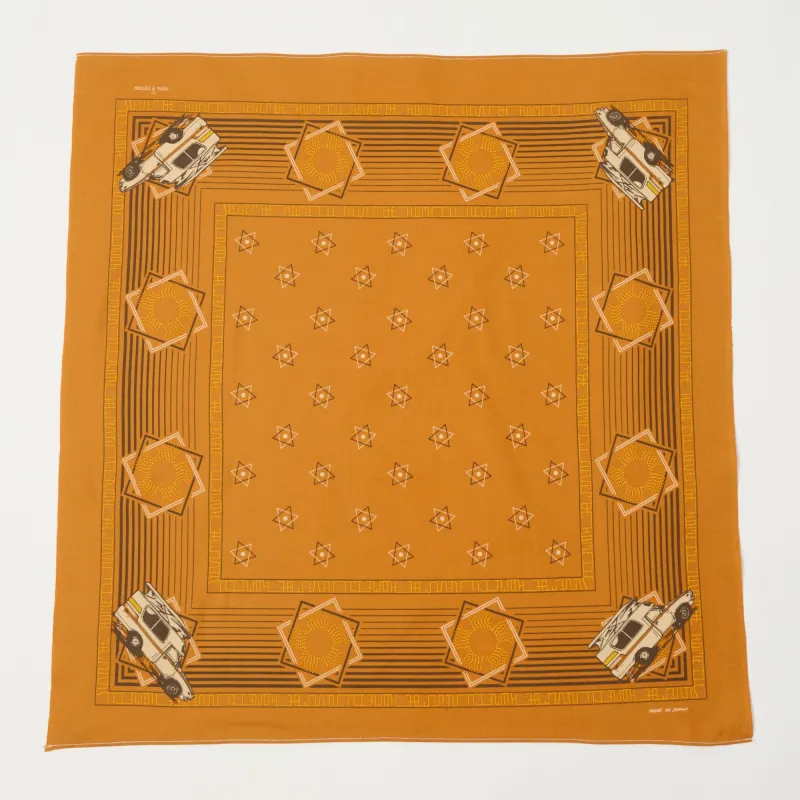 One Ear Brand 'Home I'll Never Be (Camping Car)' Bandana - Orange sold by Son of a Stag
