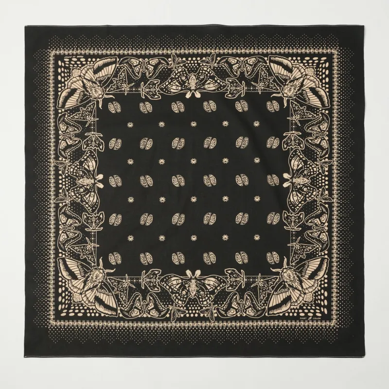 One Ear Brand 'Nighthings' (Moth) Bandana - Olive Black sold by Son of a Stag