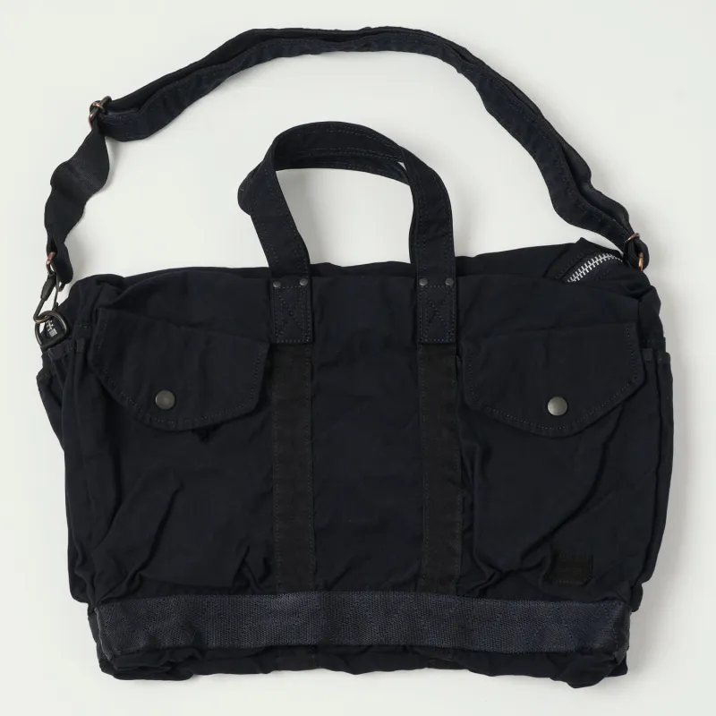 Porter-Yoshida & Co. Small Crag 2-Way Boston Bag - Navy sold by Son of a Stag