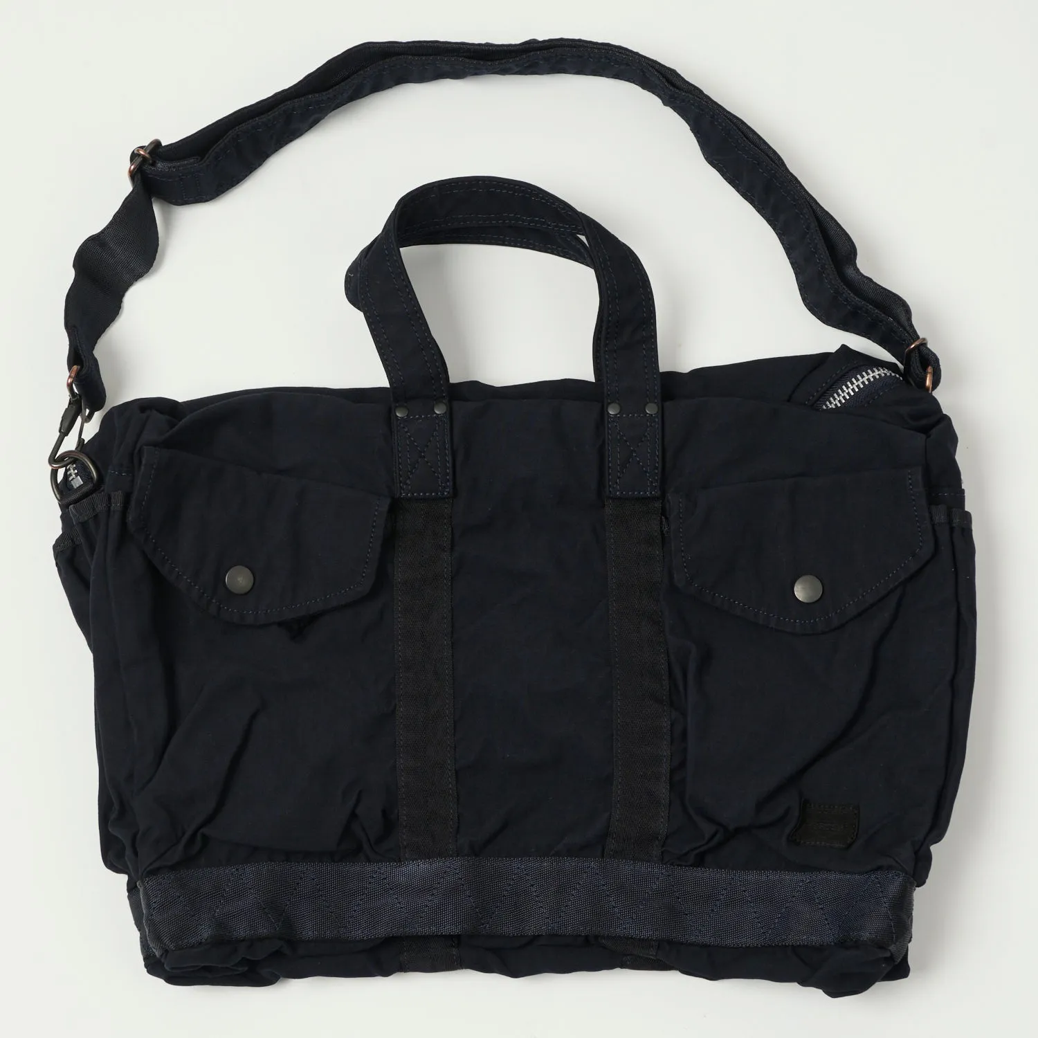 Porter-Yoshida & Co. Small Crag 2-Way Boston Bag - Navy sold by Son of a Stag
